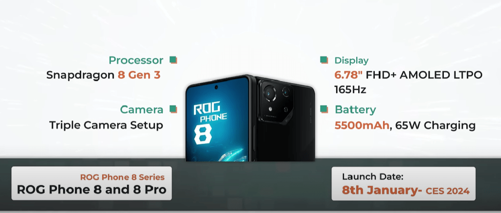 Rog Phone 8 and 8 Pro